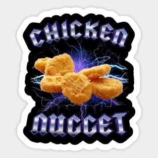Tender Chicken Nugget Love, Tee Triumph for Culinary Aficionados Sticker